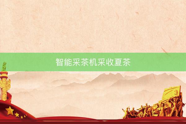 智能采茶机采收夏茶