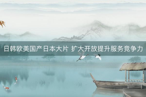 日韩欧美国产日本大片 扩大开放提升服务竞争力