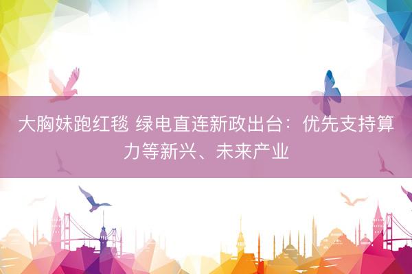 大胸妹跑红毯 绿电直连新政出台：优先支持算力等新兴、未来产业