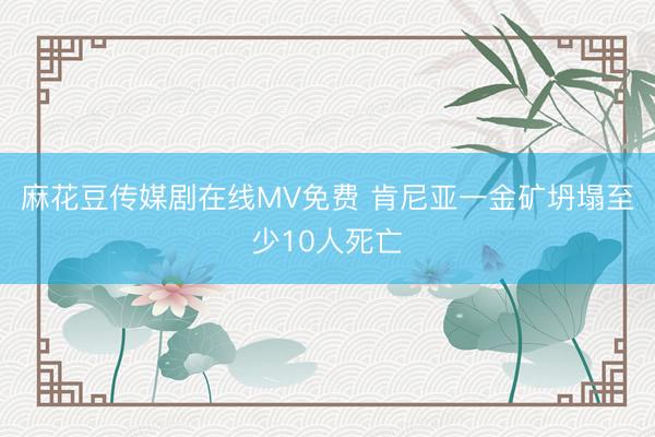麻花豆传媒剧在线MV免费 肯尼亚一金矿坍塌至少10人死亡