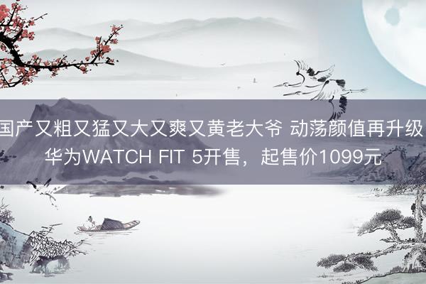 国产又粗又猛又大又爽又黄老大爷 动荡颜值再升级！华为WATCH FIT 5开售，起售价1099元