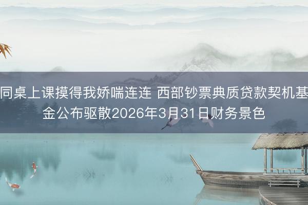 同桌上课摸得我娇喘连连 西部钞票典质贷款契机基金公布驱散2026年3月31日财务景色