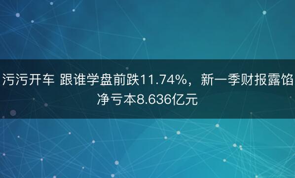 污污开车 跟谁学盘前跌11.74%，新一季财报露馅净亏本8.636亿元