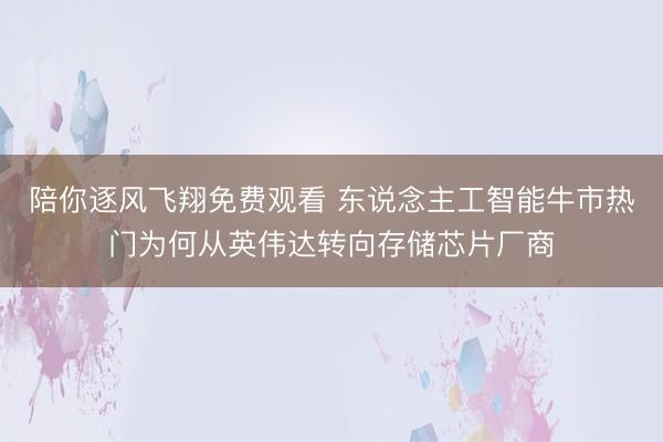 陪你逐风飞翔免费观看 东说念主工智能牛市热门为何从英伟达转向存储芯片厂商