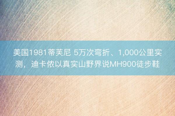 美国1981蒂芙尼 5万次弯折、1，000公里实测，迪卡侬以真实山野界说MH900徒步鞋