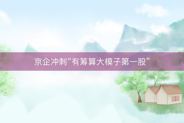 京企冲刺“有筹算大模子第一股”